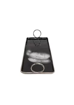 Best Sale 😀 Kingston Living 32" Black and White Rectangular Tray with Round Handles 🎁 -Kingston Living Shop Belk 446