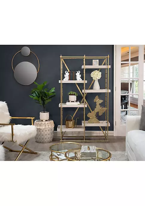 Wholesale π Kingston Living 33" Gold Framed Glass Decorative Round Wall Mirror β 2 Wholesale π Kingston Living 33" Gold Framed Glass Decorative Round Wall Mirror β - Image 2