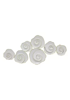 Brand new 🛒 Kingston Living 44" White and Gold Rose Wall Decoration 🔔 -Kingston Living Shop Belk 501