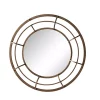 Promo 🧨 Kingston Living 28" Gold Framed Glass Decorative Round Wall Mirror 🛒