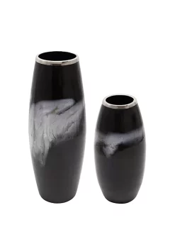 Coupon ✔️ Kingston Living 24" Black and White Inkblot Pop Glass Tabletop Vase 🛒 -Kingston Living Shop Belk 540