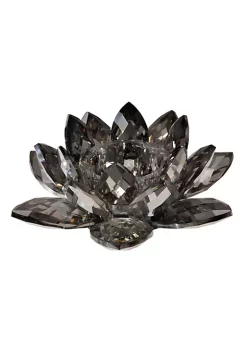 Cheapest ✔️ Kingston Living 8.25" Gray and Black Crystal Lotus Votive Candle Holder 😉