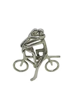 Coupon 🧨 Kingston Living 10" Silver Couple on Bike Decorative Tabletop Accent 👍 -Kingston Living Shop Belk 559