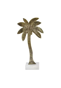 Buy ❤️ Kingston Living 16" Gold Palm Tree Decorative Sculpture with Marble Base 🛒 -Kingston Living Shop Belk 561