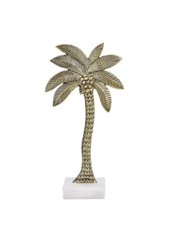 Buy ❤️ Kingston Living 16" Gold Palm Tree Decorative Sculpture with Marble Base 🛒 -Kingston Living Shop Belk 563