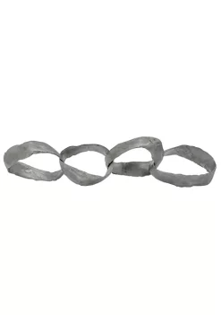 Best Sale ⌛ Kingston Living 20" Metallic Gray Rustic Ring Chain Tabletop Decor ⌛