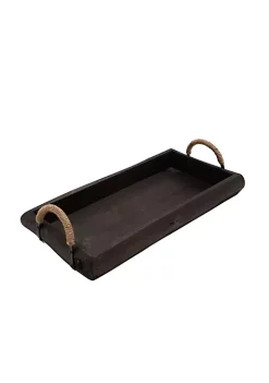 Top 10 😍 Kingston Living Set of 2 Black and Brown Rectangular Trays with Handles 23.5" 🥰 -Kingston Living Shop Belk 598
