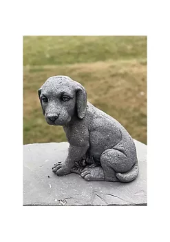 Flash Sale 👏 Kingston Living 14" Fossil Gray Sitting Puppy Garden Statue ⌛