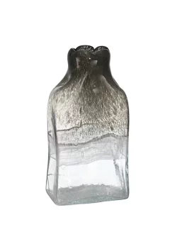 Wholesale 👏 Kingston Living 13" Black and Clear Ombre Glass Bottle Vase 🌟