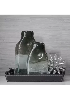 Wholesale 👏 Kingston Living 13" Black and Clear Ombre Glass Bottle Vase 🌟 -Kingston Living Shop Belk 620