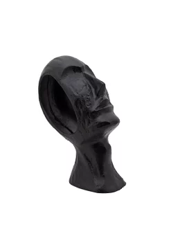 Brand new 🔔 Kingston Living 11" Black Metal Face Table Top Sculpture 🎁 -Kingston Living Shop Belk 713