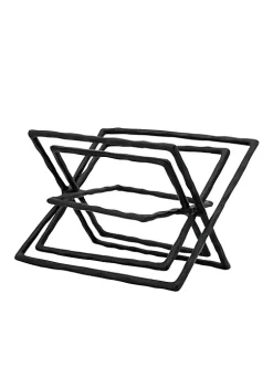 Cheap 😍 Kingston Living 11" Black Solid 5 Square Links Decorative Tabletop Accent ✔️