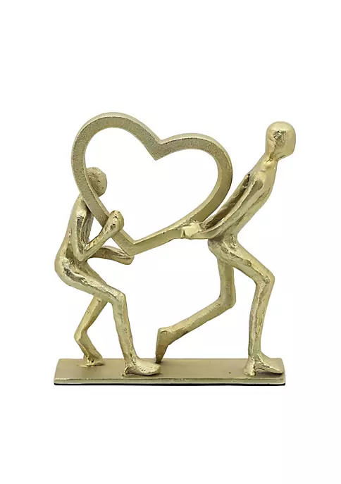 Brand new ⭐ Kingston Living 10" Gold Heart Couple on Base Decorative Tabletop Accent ✨ 1 Brand new ⭐ Kingston Living 10" Gold Heart Couple on Base Decorative Tabletop Accent ✨