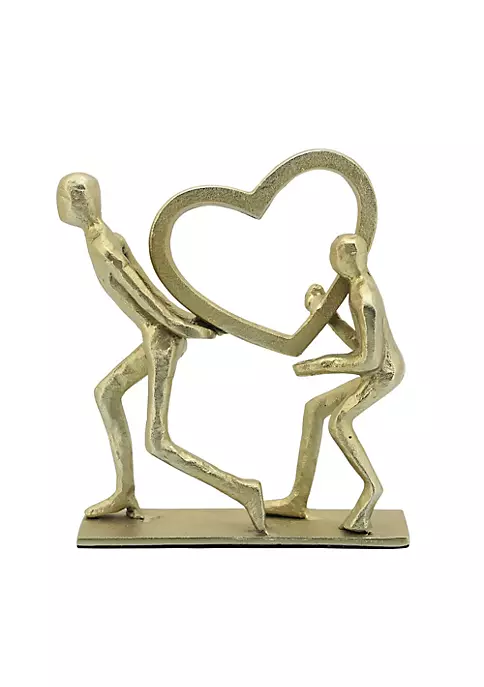 Brand new ⭐ Kingston Living 10" Gold Heart Couple on Base Decorative Tabletop Accent ✨ 3 Brand new ⭐ Kingston Living 10" Gold Heart Couple on Base Decorative Tabletop Accent ✨ - Image 3