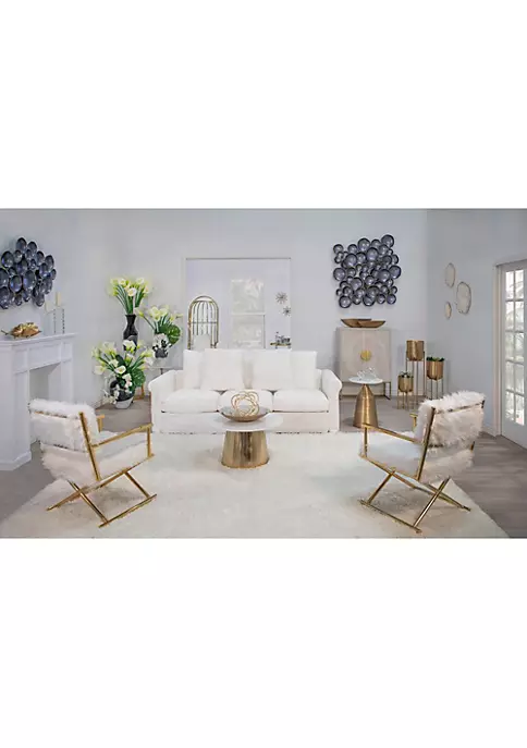 Deals 🔔 Kingston Living Set of 2 Blue and Gold Ribbed Oval Bowls 24" ❤️ 2 Deals 🔔 Kingston Living Set of 2 Blue and Gold Ribbed Oval Bowls 24" ❤️ - Image 2