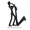 Cheap 😀 Kingston Living 12" Saxophonist on Marble Base Tabletop Figurine 👍