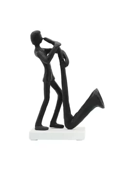 Cheap 😀 Kingston Living 12" Saxophonist on Marble Base Tabletop Figurine 👍 -Kingston Living Shop Belk 754