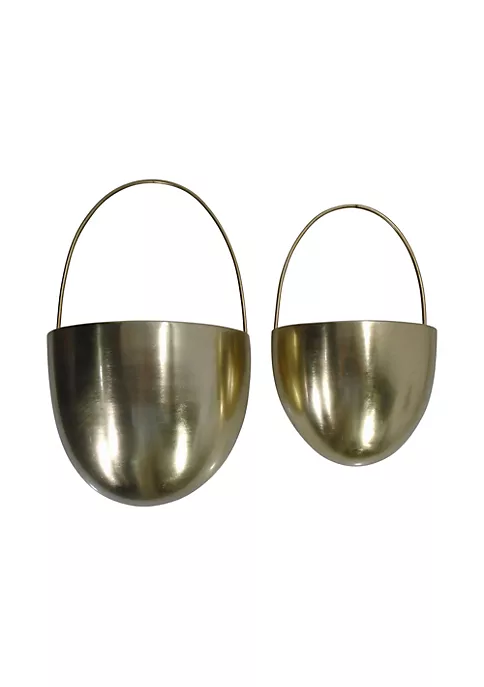 Hot Sale π Kingston Living Set of 2 Gold Decorative Wall Hanging Planters 18.5" π₯° 2 Hot Sale π Kingston Living Set of 2 Gold Decorative Wall Hanging Planters 18.5" π₯° - Image 2