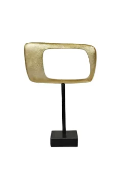 Budget 👍 Kingston Living 21.75" Gold and Brown Rhombus on Stand Sculpture 🎉 -Kingston Living Shop Belk 768