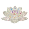 Cheapest 🤩 Kingston Living 8.25" Clear and Blue Crystal Lotus Votive Candle Holder 🔥