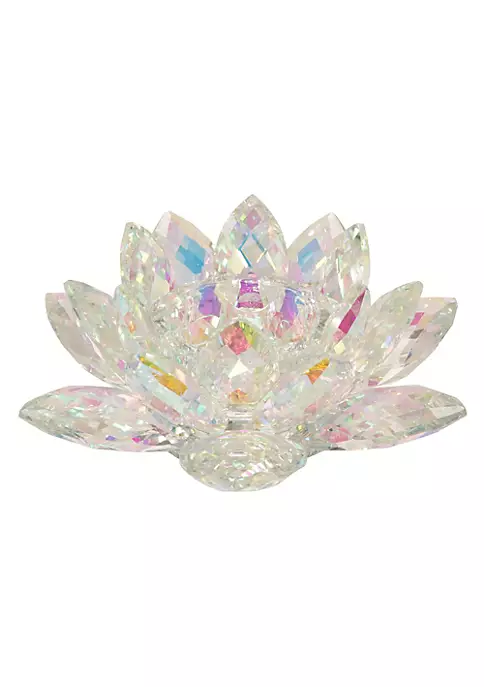 Cheapest 🤩 Kingston Living 8.25" Clear and Blue Crystal Lotus Votive Candle Holder 🔥 1 Cheapest 🤩 Kingston Living 8.25" Clear and Blue Crystal Lotus Votive Candle Holder 🔥