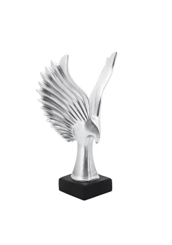 Best Pirce 😍 Kingston Living 14" Silver and Black Eagle Table Accent with Base Decor ✨