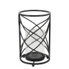 Best Sale ✔️ Kingston Living 10" Black Swirl Hurricane Candle Holder ✨