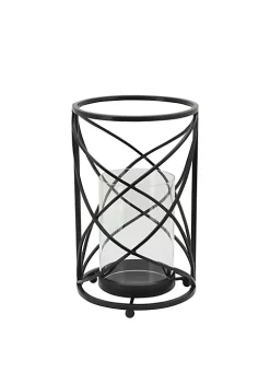 Best Sale ✔️ Kingston Living 10" Black Swirl Hurricane Candle Holder ✨