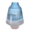 Wholesale 👍 Kingston Living 14" Blue and Pink Water Splash Glass Vase ⭐