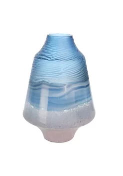 Wholesale 👍 Kingston Living 14" Blue and Pink Water Splash Glass Vase ⭐