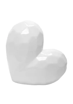 Discount ❤️ Kingston Living 11" White Heart Shaped Tabletop Decor 😀 -Kingston Living Shop Belk 820