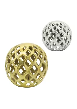 Best Sale ✨ Kingston Living 8.25" Gold Abstract Cut-Out Round Orb Tabletop Decor ❤️ -Kingston Living Shop Belk 822