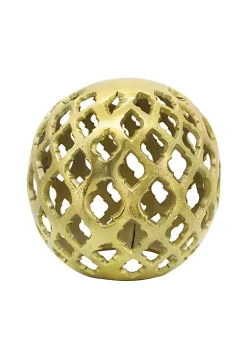 Best Sale ✨ Kingston Living 8.25" Gold Abstract Cut-Out Round Orb Tabletop Decor ❤️ -Kingston Living Shop Belk 823