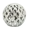 Coupon 🎉 Kingston Living 8.25" Silver Abstract Cut-Out Round Orb Tabletop Decor 🔥