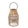 Promo 😍 Kingston Living 17" Brown and Black Wicker Cage Lantern in Natural 😀