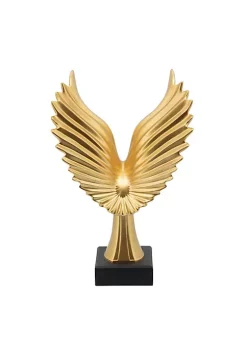 Outlet 🤩 Kingston Living 14" Gold and Black Eagle Table Accent with Base Decor 🎉 -Kingston Living Shop Belk 845