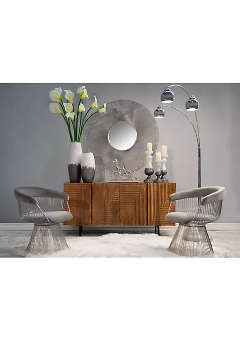 Hot Sale π Kingston Living 16" White and Gray Decorative Glass Candle Holder π₯° 2 Hot Sale π Kingston Living 16" White and Gray Decorative Glass Candle Holder π₯° - Image 2