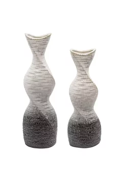 Best Pirce 🌟 Kingston Living 20" Ivory and Beige Ceramic Twisted Vase 👍 -Kingston Living Shop Belk 882