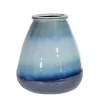 Best Pirce ❤️ Kingston Living 10.75" Reactive Blue Ceramic Tabletop Vase 🎉
