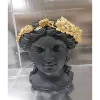 Cheap 👍 Kingston Living 16" Black and Gold Daisies Lady Head Decorative Tabletop Accent 🤩