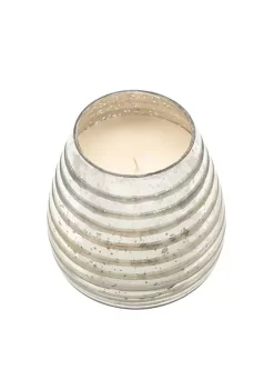 Flash Sale 🥰 Kingston Living 7" Silver Striped Glass Bowl with Candle 🌟 -Kingston Living Shop Belk 925