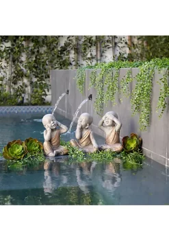 Cheap 🎁 Kingston Living 12" Gray and Gold No Speak Baby Monk Decorative Figurine 😀 -Kingston Living Shop Belk 945