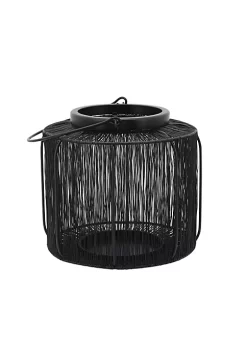Outlet ✔️ Kingston Living 10" Black Metal Wire Cage Lantern 🧨