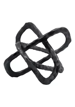 Discount 🧨 Kingston Living 9" Gunmetal Black Solid Oval Links Decorative Tabletop Accent 🔔 -Kingston Living Shop Belk 962