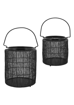 Cheapest ⌛ Kingston Living 10.25" Black Metal Wire Cage Lantern 👏 -Kingston Living Shop Belk 984