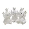Buy 😍 Kingston Living Set of 3 White and Black Baby Elephants No Evil Tabletop Figurines 8.25" 🌟